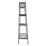 4 Tier Leaning Ladder Shelf Bookcase Bookshelf Storage Shelves Unit Organizer