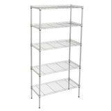 5 Layer Garage Wire Metal Shelving Unit Commercial Heavy Duty Storage Shelf Rack