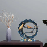 Blue Sculptures Home Decorations for Living Room Decor and Accessories