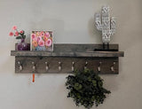 Coat Rack with Shelf (Choose your Length) Towel Rack Entryway Organizer Wall Mounted Hooks