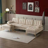 Contemporary U Shaped Sectional Double Chaise Sofa Living Room Lounge Couch