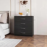 New 4 Drawer Chest Dresser Clothes Storage Bedroom Furniture Cabinet Black