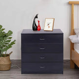 New 4 Drawer Chest Dresser Clothes Storage Bedroom Furniture Cabinet Black