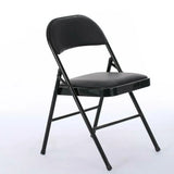 New 4 Pack Folding Chairs Fabric Upholstered Padded Seat Metal Frame Home Office