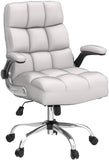 POWERSTONE Ergonomic Office Chair Big and Tall High-Back Executive Computer Desk Chair Upholstered Comfortable Home Office Chair with Flip-up Arms 400 LBS, Beige