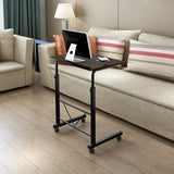 Portable Office Laptop Desk Rolling Adjustable Table Cart Computer Mobile Stand