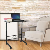 Portable Office Laptop Desk Rolling Adjustable Table Cart Computer Mobile Stand