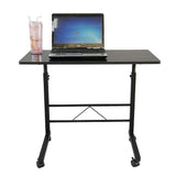 Portable Office Laptop Desk Rolling Adjustable Table Cart Computer Mobile Stand