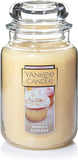 Yankee Candle Vanilla Cupcake Scented, Classic 22oz Large Jar Single Wick Candle, Over 110 Hours of Burn Time