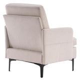 Modern Armrest Accent Single Sofa Upholstered Lounge Chair Linen Fabric