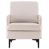 Modern Armrest Accent Single Sofa Upholstered Lounge Chair Linen Fabric